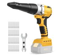 Pistola de remaches eléctrica Akku, compatible con Dewalt 20V (sin batería), pistola de remaches automáticos eléctricos con 40 remaches para remaches de 1/8 de pulgada, 5/32 de pulgada
