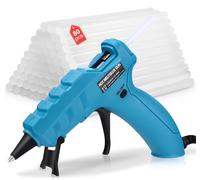 Pistola de Silicona Caliente con 80pcs 11x150mm Barra de Pegamento,Pistola Cola Quente Adecuada Uso Casero, DIY Pistola Pegamento Profesional