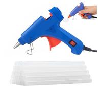 Pistola de Silicona Caliente,Pistola Silicona Caliente,20W Pistola pegamento caliente,Mini Pistola Silicona Manualidades,Con 30 barras de pegamento termofusible para pequeñas artesanías de bricolaje