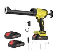 Pistola de silicona eléctrica para Makita 18 V, pistola de pegamento inalámbrica de 1500 mAh, pistola de cartucho eléctrica con LED, 4 velocidades, pistola juntas de 300 ml para sellar, llenar (2