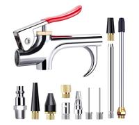 Pistola de soplado de aire, pistola de soplado con boquilla de aire, 13 piezas/juego, accesorios de compresor de enchufe rápido estándar de 1/4 de pulgada con boquillas múltiples, herramientas portát