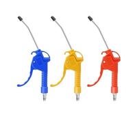 Pistola de soplado de polvo de alta presión, herramienta neumática, pistola de eliminación de polvo, pistola de soplado, bomba de aire, boquillas extendidas (amarillo corto)