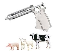 Pistola de vacunación automática de acero inoxidable, jeringa para animales herramienta veterinaria inyector veterinario semiautomático para ganado, ganado, pollo, oveja, cerdo