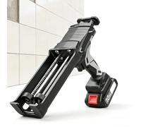 Pistola eléctrica de calafateo de doble tubo, pistola adhesiva recargable inalámbrica para lechada de azulejos, aplicación automática de pegamento de doble tubo, velocidad ajustable, retorno