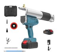 Pistola engrasadora a batería, 5 oz/min, 12000 PSI, prensa de engrase eléctrica con pilas, prensa de engrase para engrasar pezones, juego de prensa de engrase con batería para tractores, camiones y