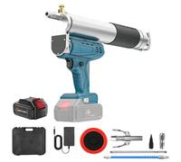 Pistola engrasadora eléctrica con batería, 12000 PSI, con baterías, manguera de 30 cm, luz LED, 4,9 oz/min, funciona con pilas, engrasadora de alta presión para tractores, camiones y máquinas