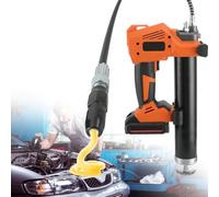Pistola engrasadora eléctrica inalámbrica, Kit de Pistola engrasadora Profesional con baterías, presión máxima de Trabajo 10000 PSI, 500 CC Recargable para maquinaria agrícola, Barcos
