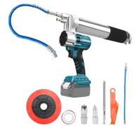 Pistola engrasadora inalámbrica compatible con batería Makita de 18 V, sin escobillas, 13000 PSI, engrasadora eléctrica profesional de alta presión con manguera de alta presión de 30 cm de largo (sin