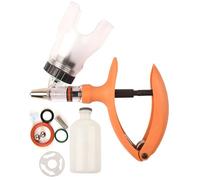 Pistola Inyectora de Jeringa Veterinaria, Jeringas Continuas Ajustables de 2 ml/5 ml/10 ml, Inyector de PrecisióN para Ganado con Adaptador de Botella(F,2ML)