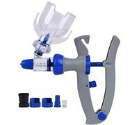 Pistola inyectora de jeringas para ganado, jeringa continua automática para ganado, dosificadora automática multifunción de vacunas, con adaptador para frascos(Blue/10ml)