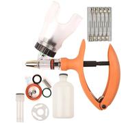 Pistola Inyectora para Ganado, Jeringa Veterinaria de PrecisióN de 2 ml/5 ml/10 ml, Jeringas Continuas para Ganado con Adaptador para Botella(A,10ML)