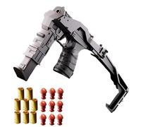 Pistola Juguete, Bandeja Plegable Pistola Blaster Encendido Continuo MecáNico Lanzadores Soft Bullet No Es Necesario Cargar La CáMara VinculacióN MecáNica, 14 + Regalos Para NiñOs, black