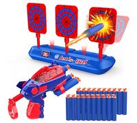 Pistola Juguete Diana Puntuación 20 Balas, para Casa/Jardín Regalo 3-12 | Puntuación Precisa, Efectos De Sonido, 3 Dianas Se Elevan Al Acertar, AutoReset, Balas De Espuma Seguras.