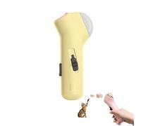 Pistola lanzadora de golosinas, para gatos y perros, catapulta interactiva para mascotas, juguete divertido para gatos, perros, juegos al aire libre, paseos, entrenamiento, comedero (amarillo)