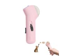 Pistola lanzadora de golosinas, para gatos y perros, catapulta interactiva para mascotas, juguete divertido para gatos, perros, juegos al aire libre, paseos, entrenamiento, comedero (rosa)