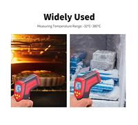 Pistola medidora de temperatura por infrarrojos Pantalla digital Termómetro industrial Sin contacto Pistola sin contacto con pantalla retroiluminada Celsius y Fahrenheit