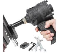 Pistola perforadora de aire industrial, rotación de 360° y márgenes ajustables para una instalación precisa en puertas y ventanas, adecuada para fábrica, oficina, hogar