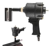 Pistola perforadora neumática industrial con cabezal de abrazadera giratorio de 360°, márgenes ajustables, para agujeros redondos en chapas de metal, puertas, ventanas