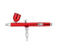 Pistola Pintura, Pluma de aerógrafo de doble acción, base de fácil uso, maquillaje, inyector de oxígeno hidratante, maquillaje, pistola pulverizadora for el cuidado de la belleza de viaje(Part A Red)