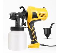 Pistola pulverizadora de chocolate para postres, máquina de chorro de arena para hornear multifunción de 500 W con 3 patrones, kit de decoración de pasteles con rociador de pintura eléctrica yellow