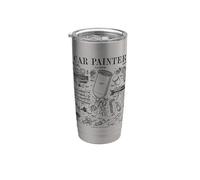 Pistola pulverizadora de pintura para pintor de automóviles, impresión de patente vintage Vaso térmico de acero inoxidable de doble pared