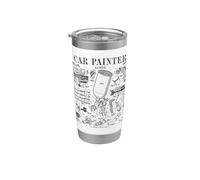 Pistola pulverizadora de pintura para pintor de automóviles, impresión de patente vintage Vaso térmico de acero inoxidable de doble pared