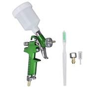 Pistola Pulverizadora Manual de Pintura Alta Atomización 1.0mm, Tipo Gravedad 100ml, Aluminio Acero Inoxidable con Tanque y Accesorios