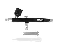Pistola pulverizadora neumática de doble acción, herramienta profesional tatuajes, modelismo, manualidades, decoración de pasteles, boquilla negra de 0,3 mm, taza de 7 CC.