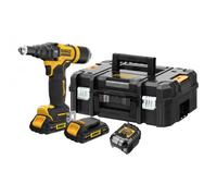 Pistola remachadora DeWALT 18V AKU, 1x1.7Ah, cargador, TSTAK DCF403E1GT