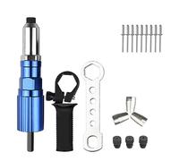 Pistola remachadora eléctrica, adaptador de taladro for tuercas de 2,4mm-4,8mm, herramienta de remachado inalámbrica, herramienta de inserción y extracción(Set B)