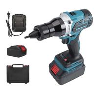 Pistola Remachadora Eléctrica Automática, Herramienta De Remachado Inalámbrica, Kit De Remachadora Eléctrica De Alta Resistencia, Pistola De Remaches Eléctrica Sin Escobillas Con Luz Led, Con Batería