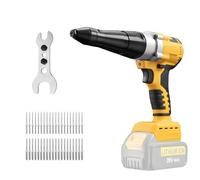 Pistola remachadora inalámbrica compatible con Dewalt de 18 V (sin batería), pistolas de tuerca de remache automáticas eléctricas con 40 remaches para remaches de 1/8 pulgadas, 5/32 pulgadas,