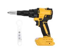Pistola remachadora inalámbrica, remachadora automática con luz LED Batería Herramienta de remachado sin escobillas de doble velocidad Kit de pistola remachadora de motor sin
