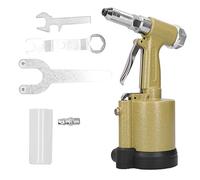 Pistola remachadora neumática hidráulica, herramienta profesional de extracción de remachadora de aire de alta resistencia con diseño de 3 mordazas para remaches de acero y (Estilo japonés)