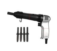 Pistola remachadora neumática Martillo neumático Máquina clavadora con mango de metal Cabezales remache semihuecos fijos Herramienta profesional para carpintería(250s n 5 hollow rods)