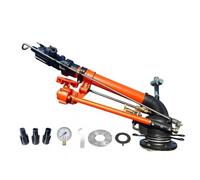 Pistola rociadora de riego agrícola, aspersor de impacto con manómetro, rociador de riego giratorio de 360° for áreas grandes, con boquilla de repuesto de 16-22 mm, for riego de