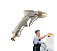 Pistola Rociadora Para Manguera De Jardín - Boquilla Completa De Latón | Pistola De Agua De Metal Resistente, 8 Patrones De Rociador, Boquilla Para Manguera De Jardín, Riego De Césped Y Jardines,