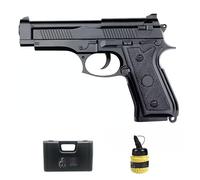 Pistola Saigo 92 Muelle (6mm) | Pistola de Airsoft Calibre 6mm + biberón + maletín. Pack iniciación