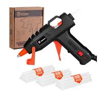 Pistola Silicona Caliente, DEKOPRO 20W Juego de Pistola de Silicona, Pistola Pegamento Caliente con 30 PCS Barras de Pegamento,7mm*100mm Barras,para DIY, Arte, Oficina,Hogar,Negro