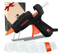 Pistola Silicona Caliente Pistola Mini con Pegamento 50 Barras de Silicona Pegamento Pistola de Pegamento Caliente para Manualidades y Reparaciones Rápidas en el Hogar 20W