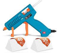 Pistola Silicona Caliente Tilswall 50W con 75pcs Pegamento Barras 7*130mm Pistola de Silicona Caliente, Pistola Silicona Manualidades Antigoteo para Arte, Reparaciones y en el hogar,Oficina y Escuela