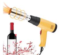 Pistola termorretráctil de mano con control de temperatura ajustable, ideal para sellado de cápsulas de PVC, envoltura de botellas de vino y aplicaciones de película retráctil