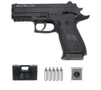 Pistola wg Special Force 229S blowback (4,5mm) - Pistola de balines semiautomática (Bolas de Acero) Tipo Sig Sauer + maletín, CO2 y BB's