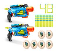 Pistola X-Shot Dino Attack Dino Striker Dardos de espum paquete de 2 (6 huevos, 48 dardos) por ZURU