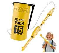 Pistolas de Agua para niños Pistola de Agua pulverizada de Larga Distancia con Mochila Tanque Juguetes de Verano para Playa, Piscina, Patio al Aire Libre, 15 L, Amarillo, PVC