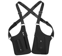 Pistolas de Armas, Fundas para Hombres, Bolsa de Axilas de Hombro Doble Anti Robo con Correa Ajustable, fácil Desgaste en PU Doble para el Trabajo, Viajes, Fiestas o Uso Diario