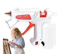 Pistolas de calor para manualidades, kit de pistolas de pegamento caliente con 10 palos, suministros de arte para manualidades, carpintería, proyectos escolares, construcción industrial comercial