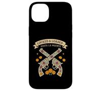 Pistolas Retro Vintage de Calavera de azúcar - Funny Dia de Los Muertos Carcasa para iPhone 14 Plus