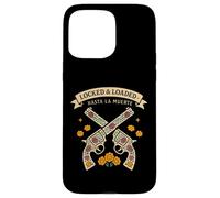 Pistolas Retro Vintage de Calavera de azúcar - Funny Dia de Los Muertos Carcasa para iPhone 15 Pro MAX