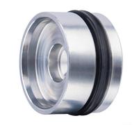 Pistón de aire de horquilla delantera de aleación de aluminio para horquillas de suspensión de bicicleta, 29,32 mm de diámetro, plata, 23,9 g